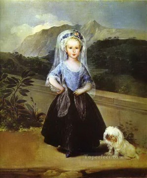  haus - Portait von Maria Teresa de Borbón und Vallabriga Francisco de Goya Haustier Kinder